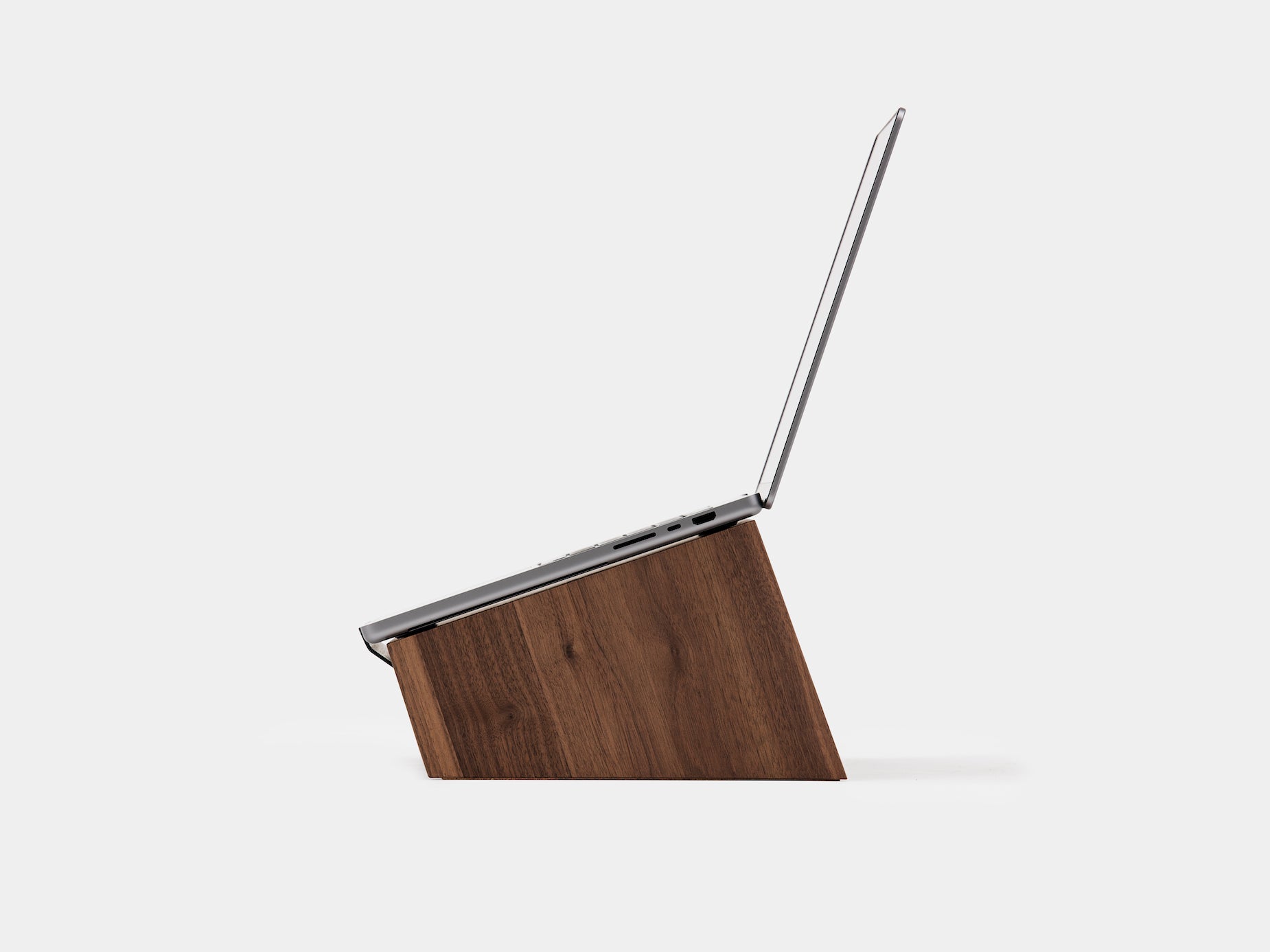 Ergonomic Solid Wood Laptop Stand for Desk - Adjustable Height & Angle, Space-Saving Computer Riser for Home Office, Gaming, and Workstation Setup