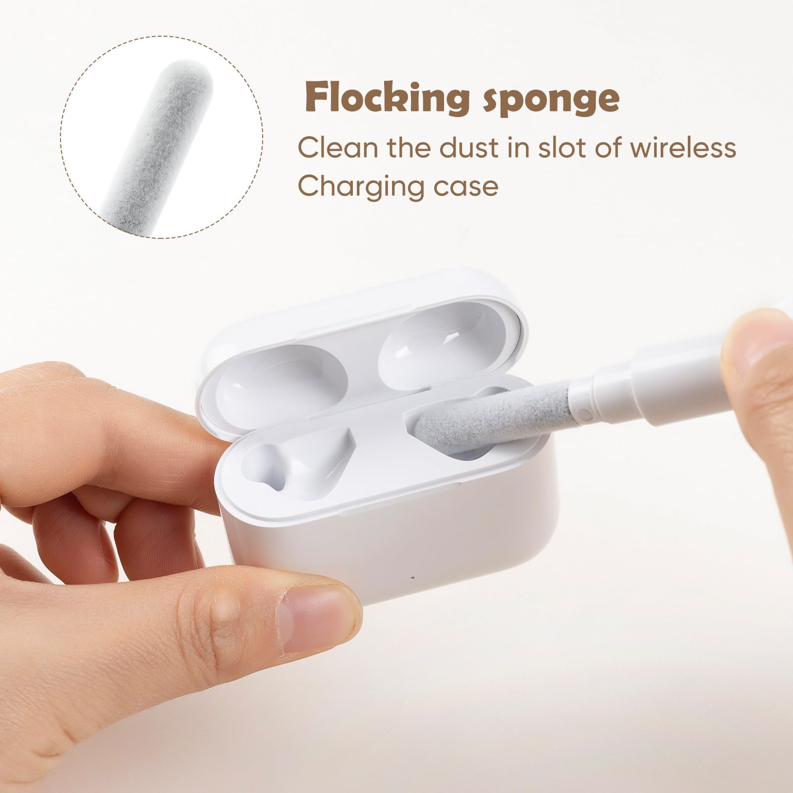AirPods Cleaning Kit for Pro 1/2/3 - Wireless Earbud Cleaner with Brush for iPhone & Laptop Care