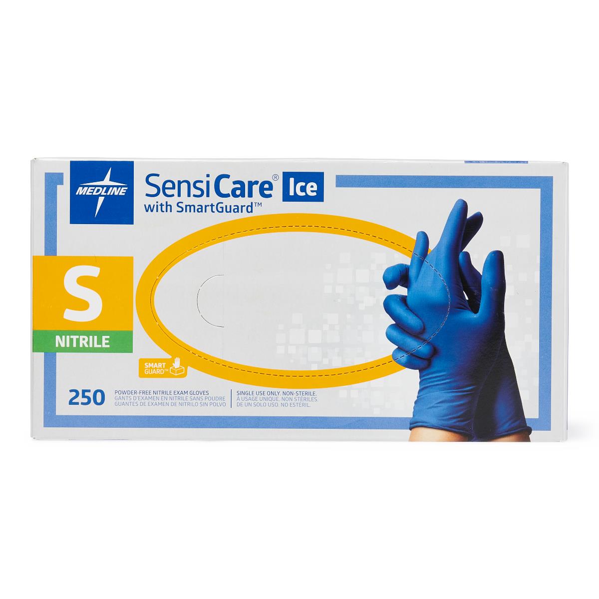 SensiCare Ice Blue Powder-Free Nitrile Exam Gloves - 300 Count, Latex-Free & Hypoallergenic for Medical, Dental, Tattoo & Food Handling Safety