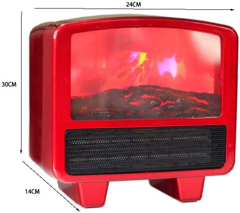 Portable 900W Electric Stove Heater with Realistic Log Fire Flame Effect - Mini Electric Fireplace for Home, Office & Bedroom - Energy Efficient Space Heater with Adjustable Thermostat | Perfect for Winter Heating, Cozy Decor & Gift Giving