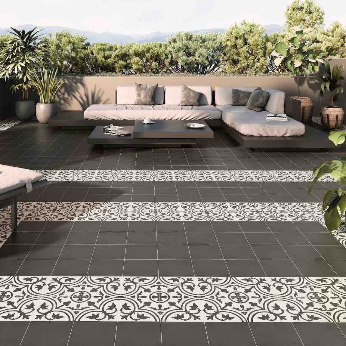 Stylish 8x8 Jazz Pattern Porcelain Tile for Courtyard & Outdoor Decor - Perfect for Patios, Gardens, and Poolside Areas