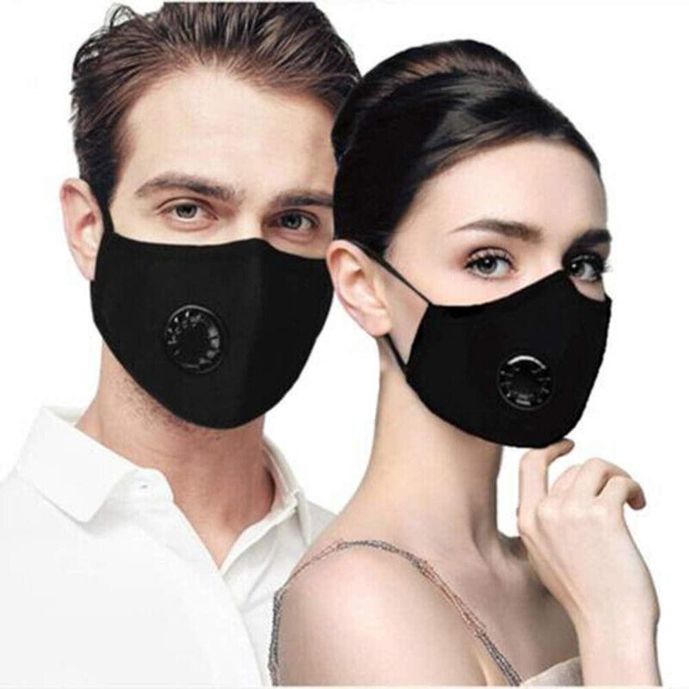 Black Lightweight Comfortable Face Cover with 2 Filters - Breathable & Reusable for Daily Protection - Perfect for Work, Travel & Outdoor Activities - In Stock USA
