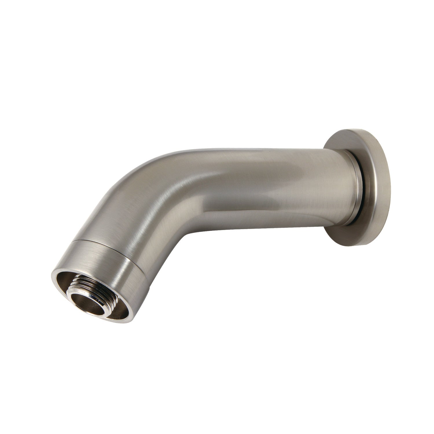 AquaElements K850E8 6 Inch Brass Shower Arm with Flange - Brushed Nickel Finish for Bathroom & Shower Installation - Durable & Corrosion-Resistant for Home & Hotel Use