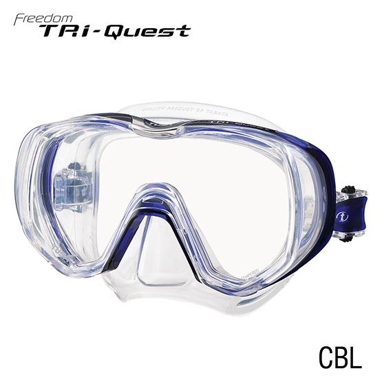 Tusa Tri Quest 3 Window Scuba Diving Mask - Premium Snorkeling & Scuba Gear for Clear Underwater Vision - Perfect for Ocean Exploration, Coral Reef Diving, and Underwater Photography