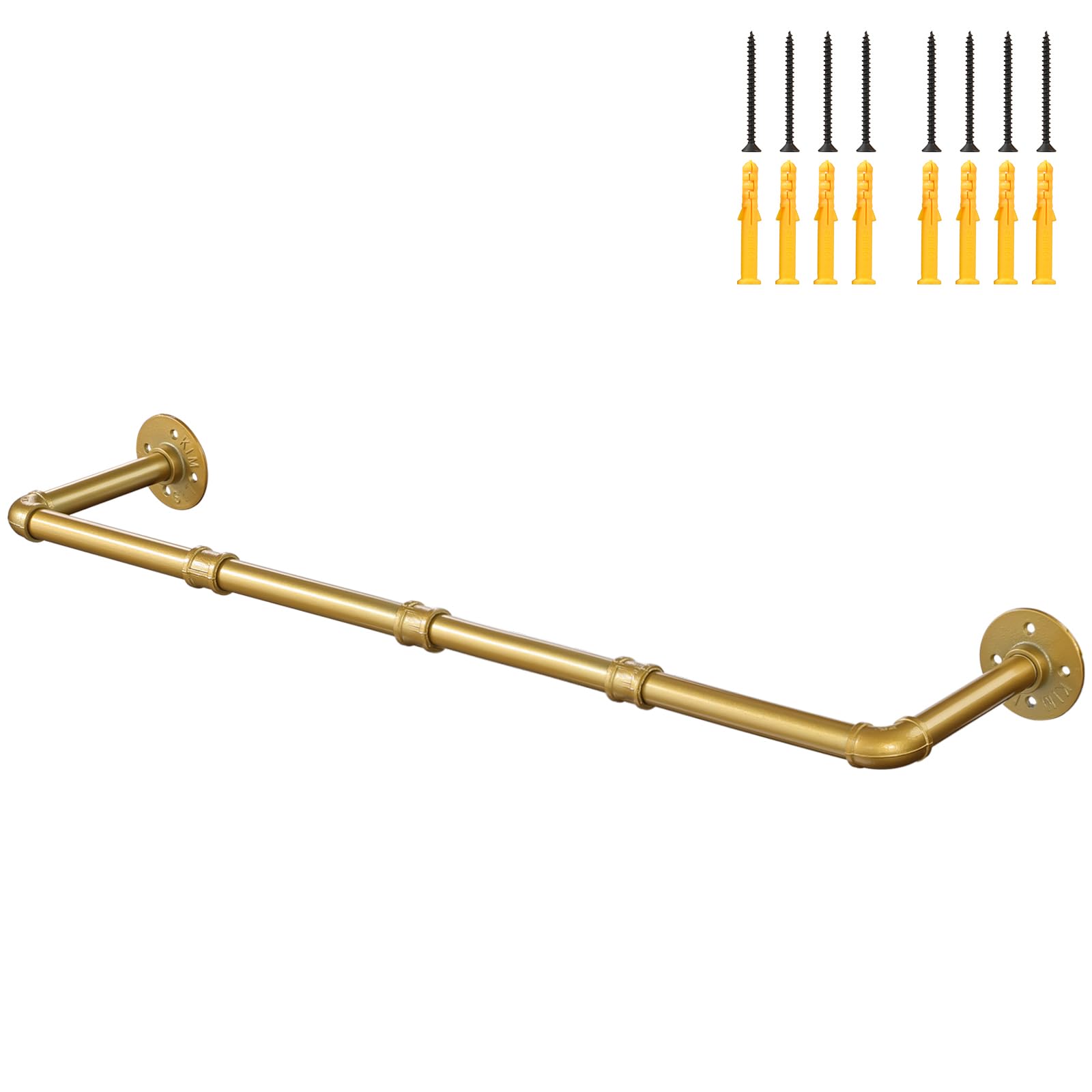 Industrial Gold Pipe Clothing Rack - 40