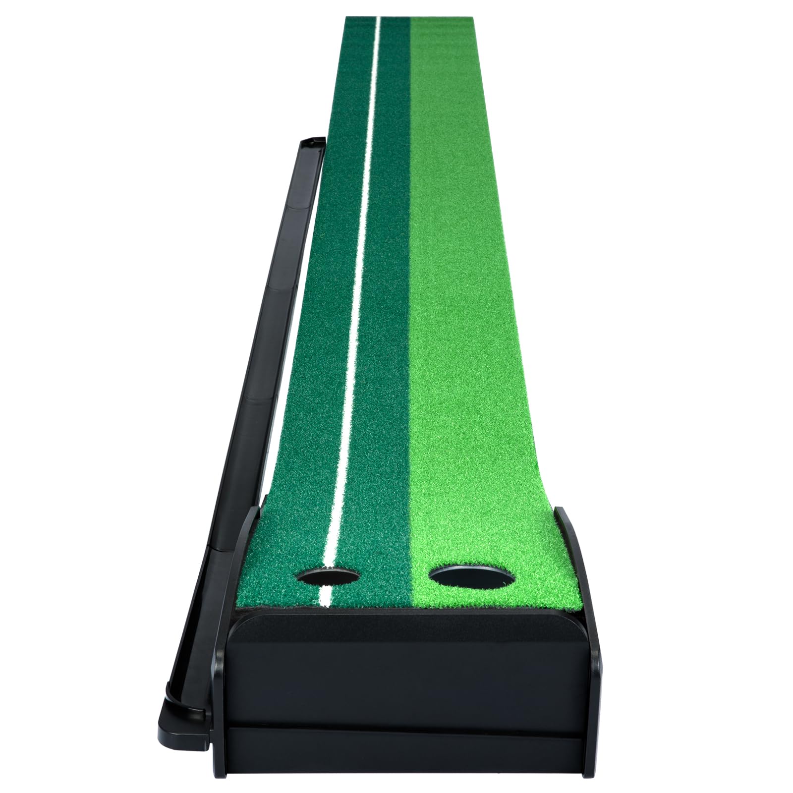 PGM Indoor Putting Green Mat with Automatic Ball Return - Premium Golf Practice Mat for Home & Office - Perfect for Indoor Golf Training, Office Breaks & Family Fun