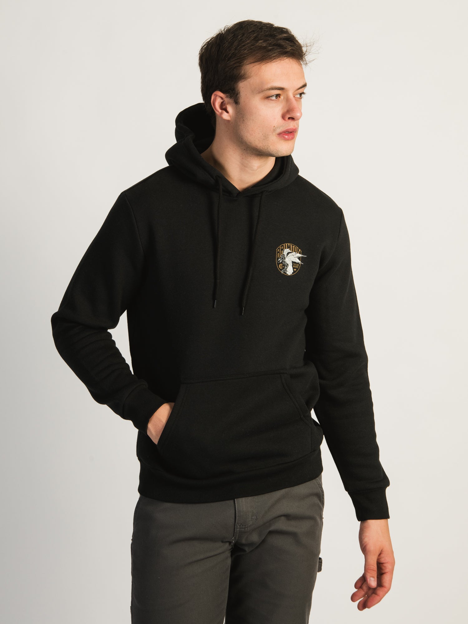 BRIXTON BANNOCK PULLOVER HOODIE - Men's Casual Fleece Sweatshirt with Kangaroo Pocket | Perfect for Streetwear, Outdoor Activities & Everyday Comfort