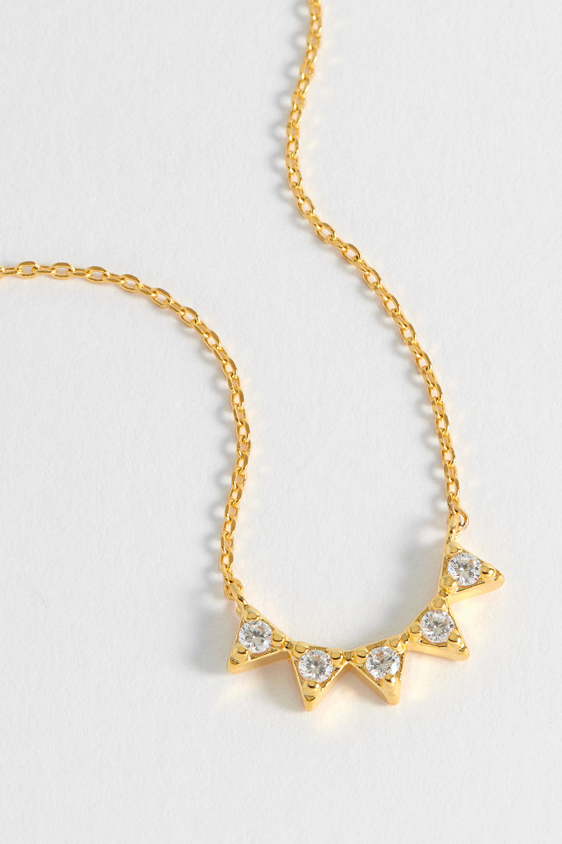 CZ Bunting Necklace - Elegant Cubic Zirconia Pendant for Women | Perfect for Parties, Weddings & Everyday Wear
