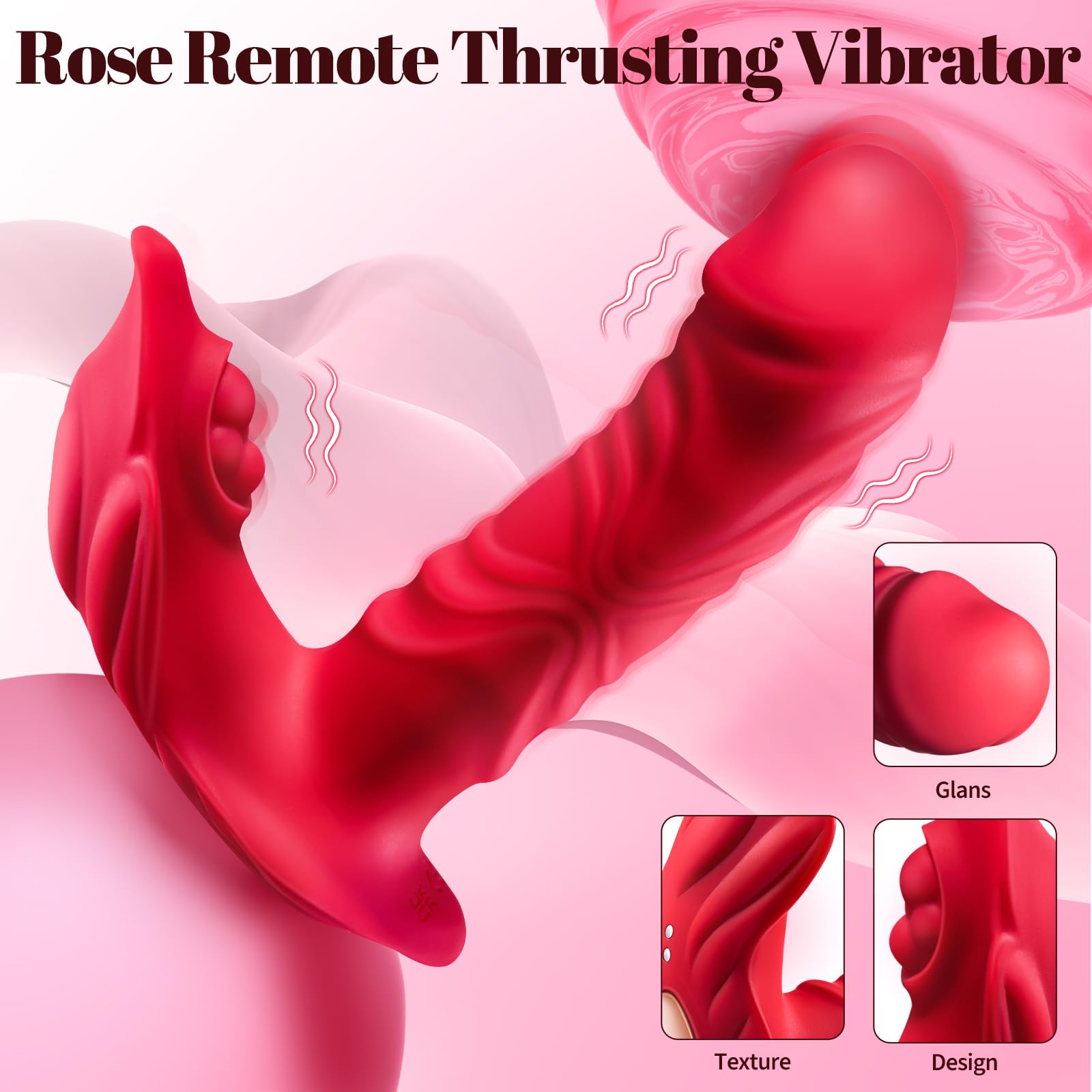 APP Remote Control Vibrator Sex Toy - Wearable Thrusting Dildo with 10 Thrusting & 9 Vibrating Modes for Women & Couples | G-Spot, Clit, Nipple & Anal Stimulation | Perfect for Long Distance Play & Romantic Nights