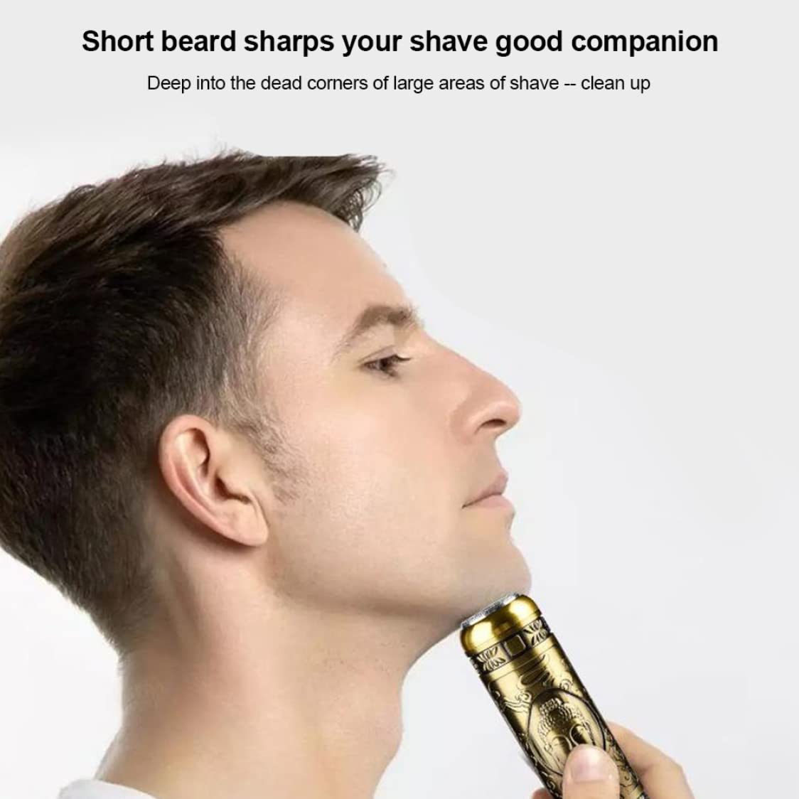 Electric Mini Portable USB Rechargeable Travel Shaver for Men - Cordless Beard Trimmer & Facial Hair Grooming Kit - Perfect for Business Trips, Gym, Camping & Daily Use