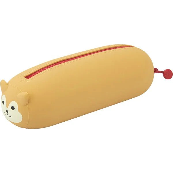 PuniLabo Nekorobi Large Pen Pouch - Big Capacity Pencil Case for School, Office & Travel - Cute Cat Design Stationery Organizer by LIHIT LAB
