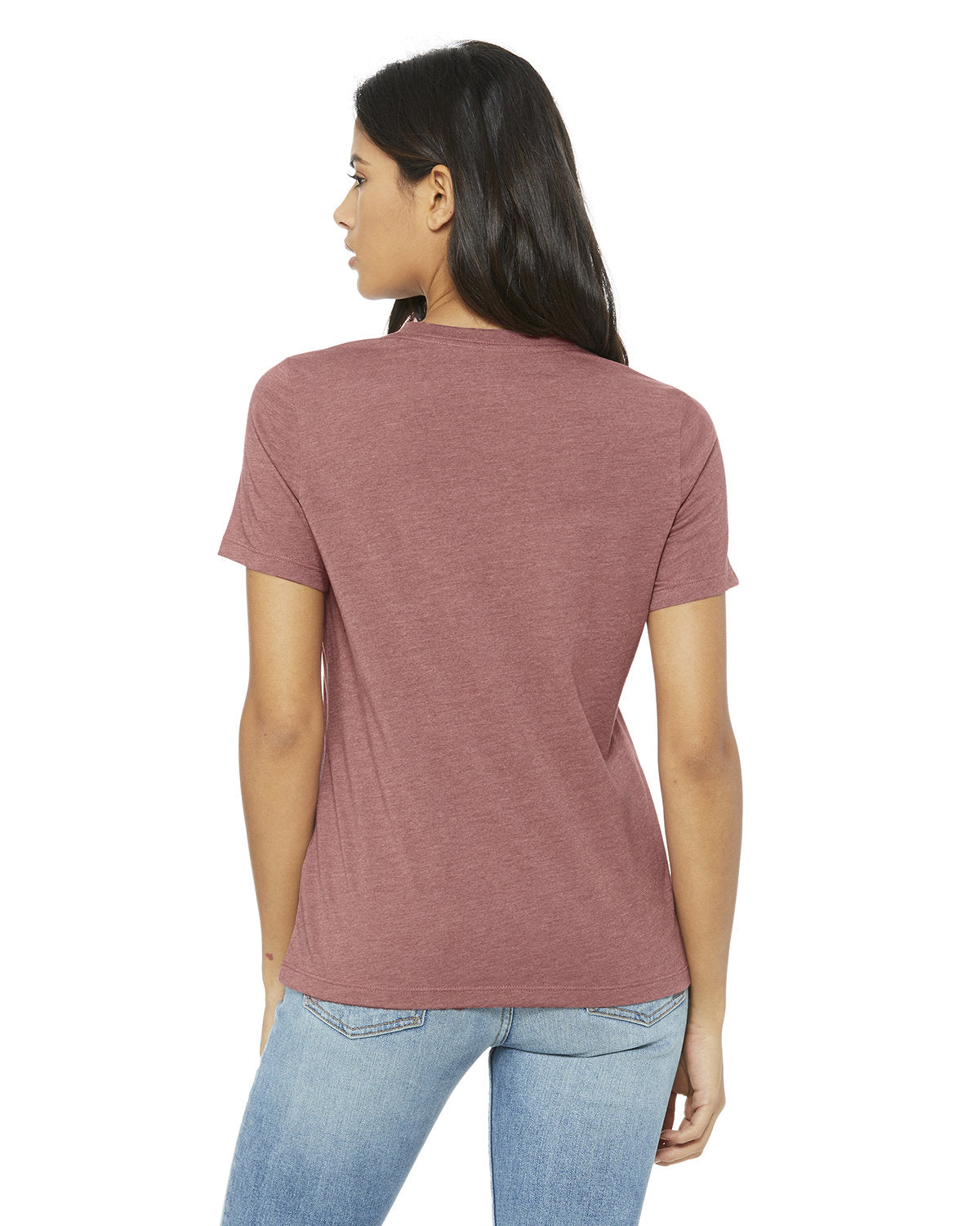 Bella + Canvas 6400CVC Women's Relaxed Fit Heather Short Sleeve T-Shirt - Soft CVC Blend for Everyday Wear, Casual Outfits & Layering