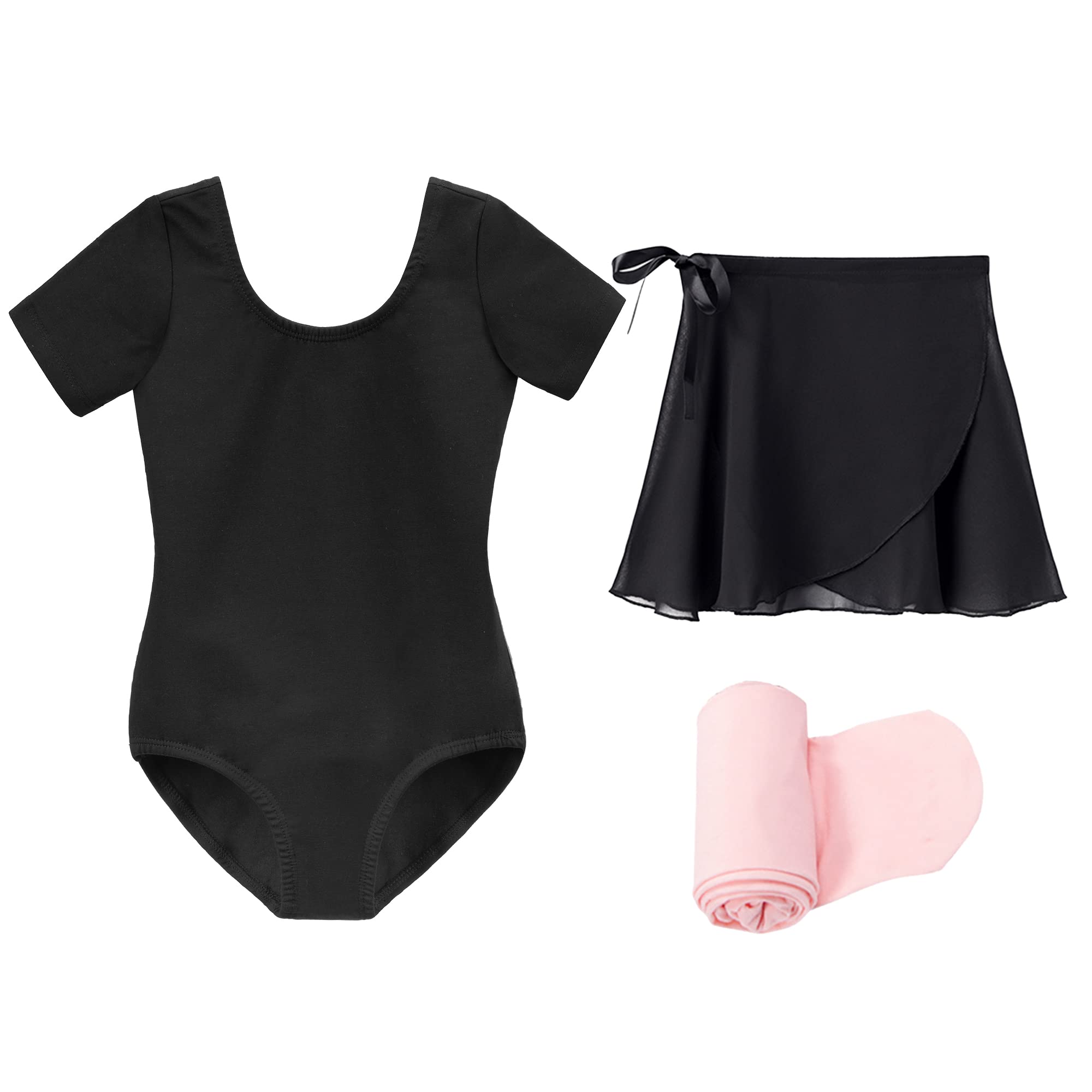 Stelle Girls Ballet Leotard & Dance Outfit Set with Skirt & Tights - Toddler to Big Kid Sizes | Perfect for Ballet Class, Recitals & Dance Performances