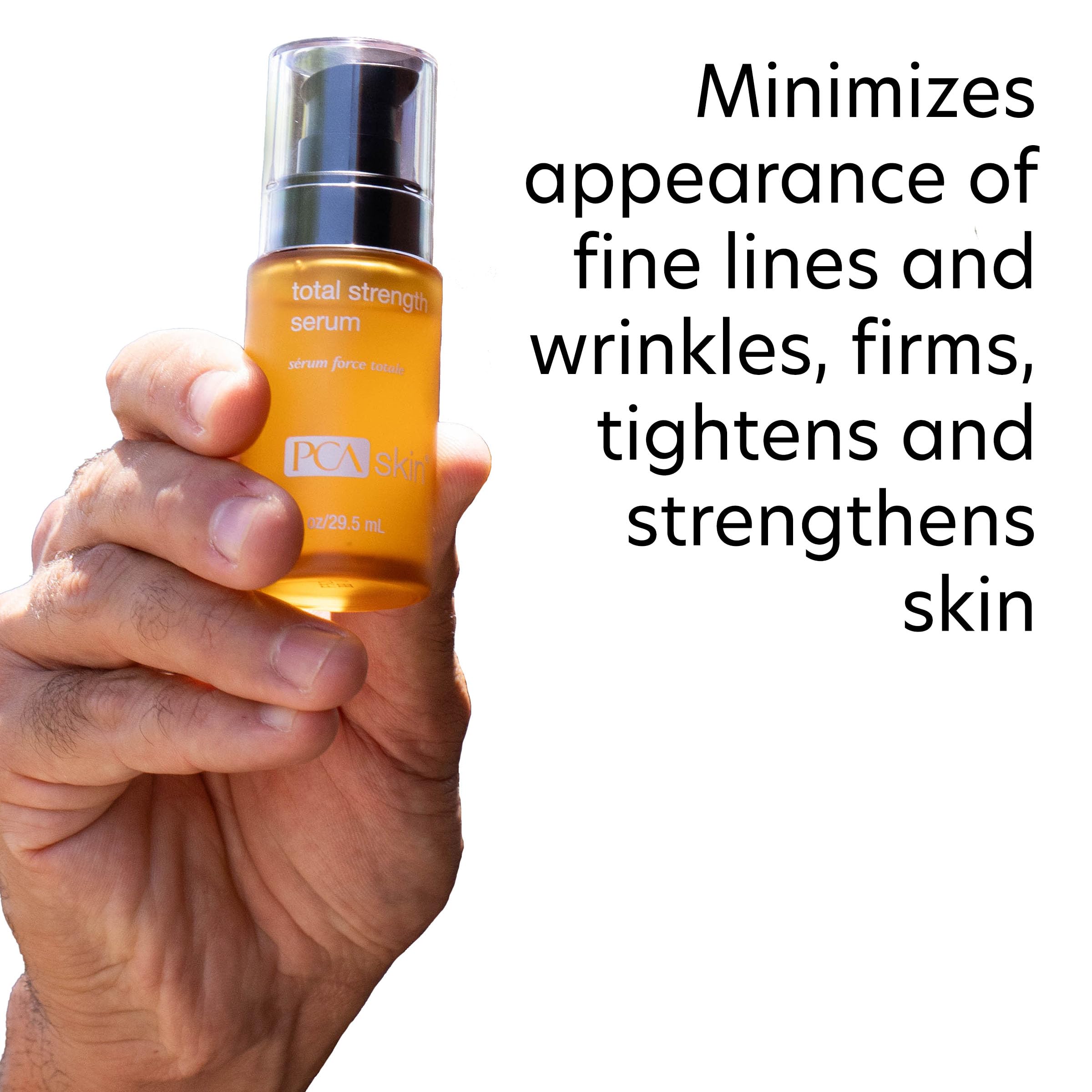 PCA SKIN Total Strength Serum - Anti-Aging Face Serum with Epidermal Growth Factors & Peptides for Plumping & Firming Skin (1 oz) - Perfect for Nighttime Skincare Routine & Wrinkle Reduction