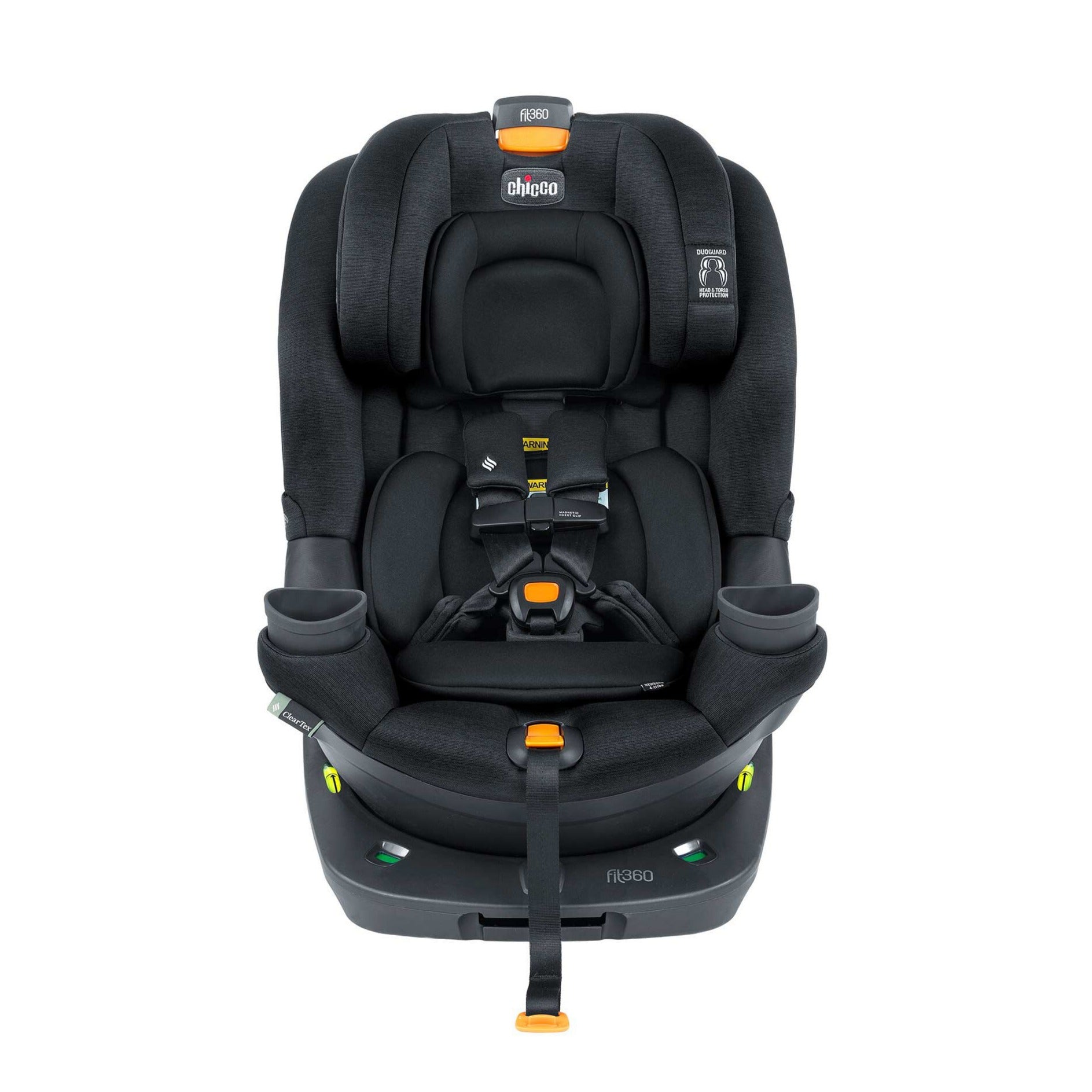 Chicco Fit360 ClearTex Rotating Convertible Car Seat - 360° Swivel, Rear & Forward Facing, Easy Installation for Safe Baby Travel - Perfect for Family Road Trips & Daily Commutes