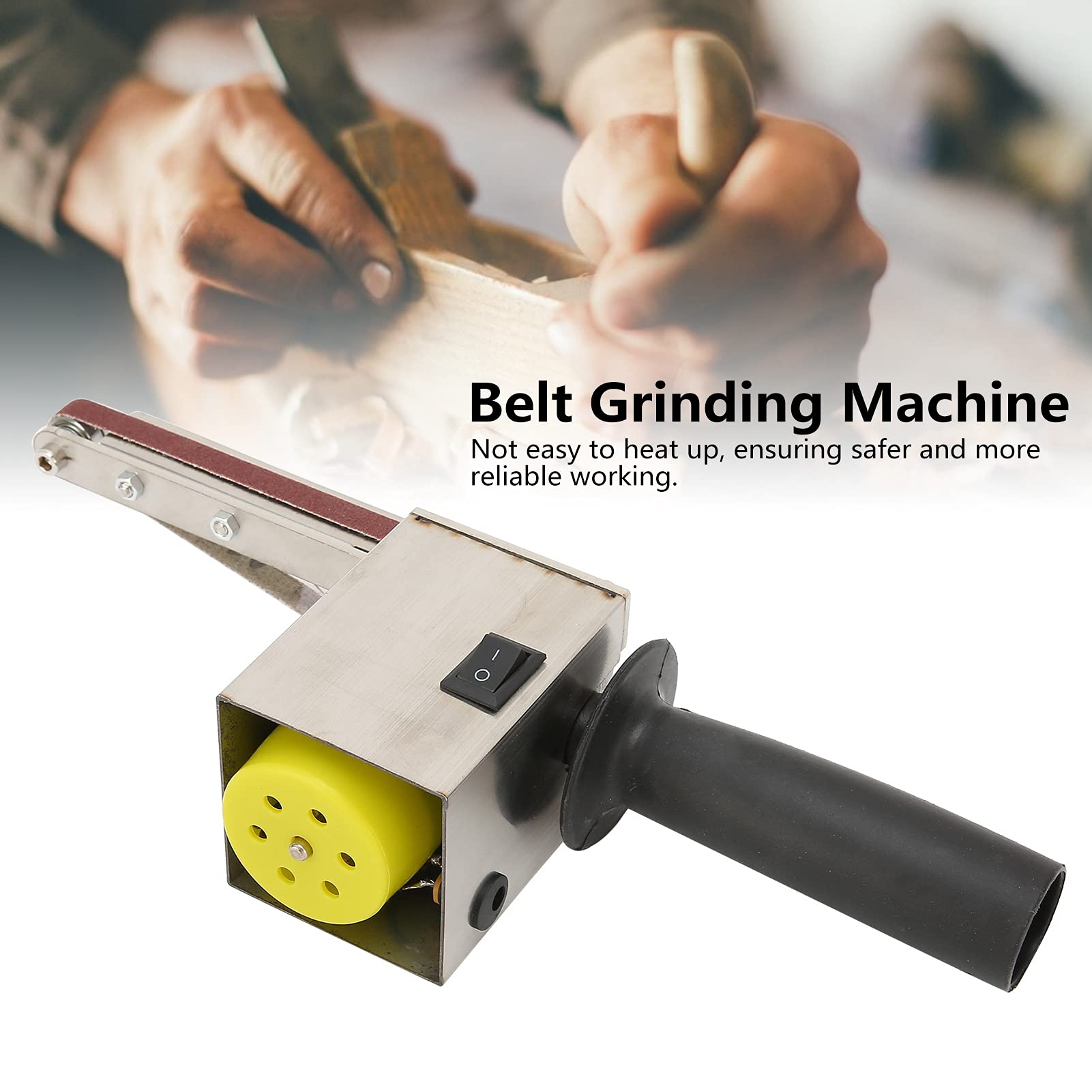 150W Electric Belt Sander & Polisher - Adjustable Wood & Acrylic Grinding Machine with US Plug (110-240V) - Perfect for DIY Woodworking, Metal Polishing & Craft Projects