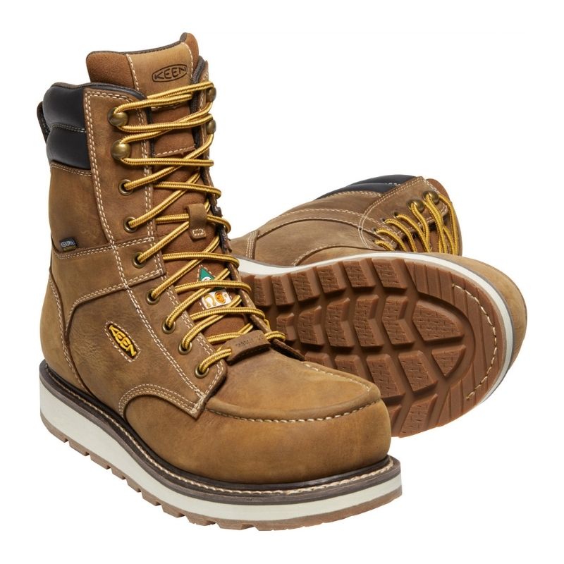 **Keen Cincinnatti Men's Size 8 Waterproof Composite Toe Work Boots - Steel Toe Safety Shoes for Construction, Hiking & Outdoor Work (Model 1025690)**