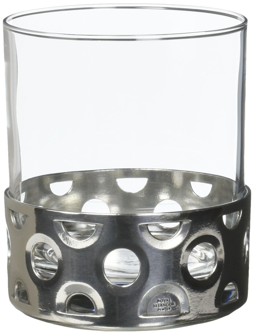 Royal Selangor 012447R Premium Pewter Circle DOF Tumbler - Handcrafted Drinkware for Whiskey, Cocktails & Home Bar Decor - Elegant Gift for Weddings & Anniversaries