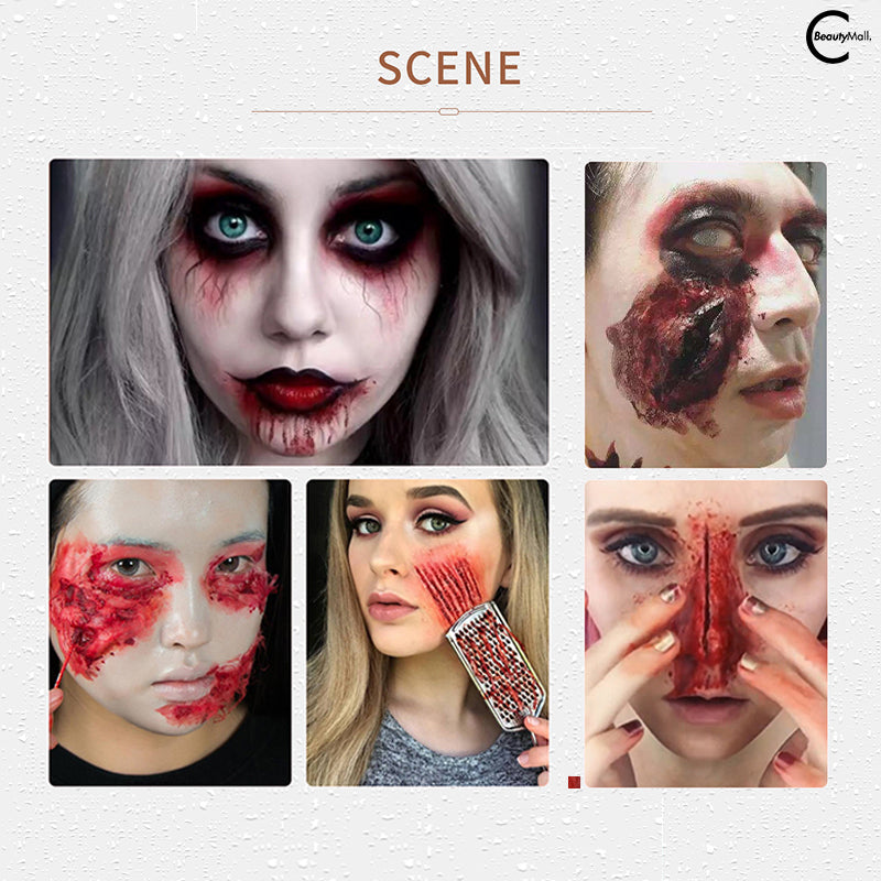 VERONNI Professional Scar Wax for Special Effects Makeup - Realistic Fake Wounds & Cuts for Halloween, Cosplay & Theater - Easy to Apply & Blend SFX Makeup Kit