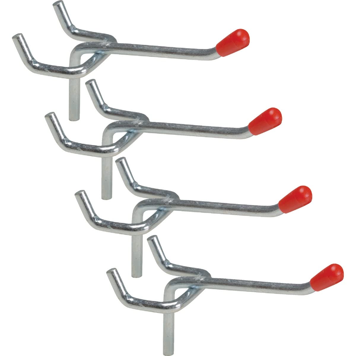 Heavy Duty Straight Peg Hooks - 10 Pack Metal Wall Hooks for Hanging Hats, Keys, Coats & More - Perfect for Garage, Closet & Entryway Organization