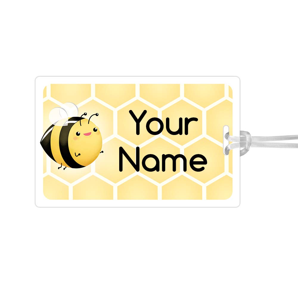 Premium Durable Large Luggage Tag with Cute Bee Design - Perfect for Travel, Suitcases & Backpacks | Waterproof & TSA Approved