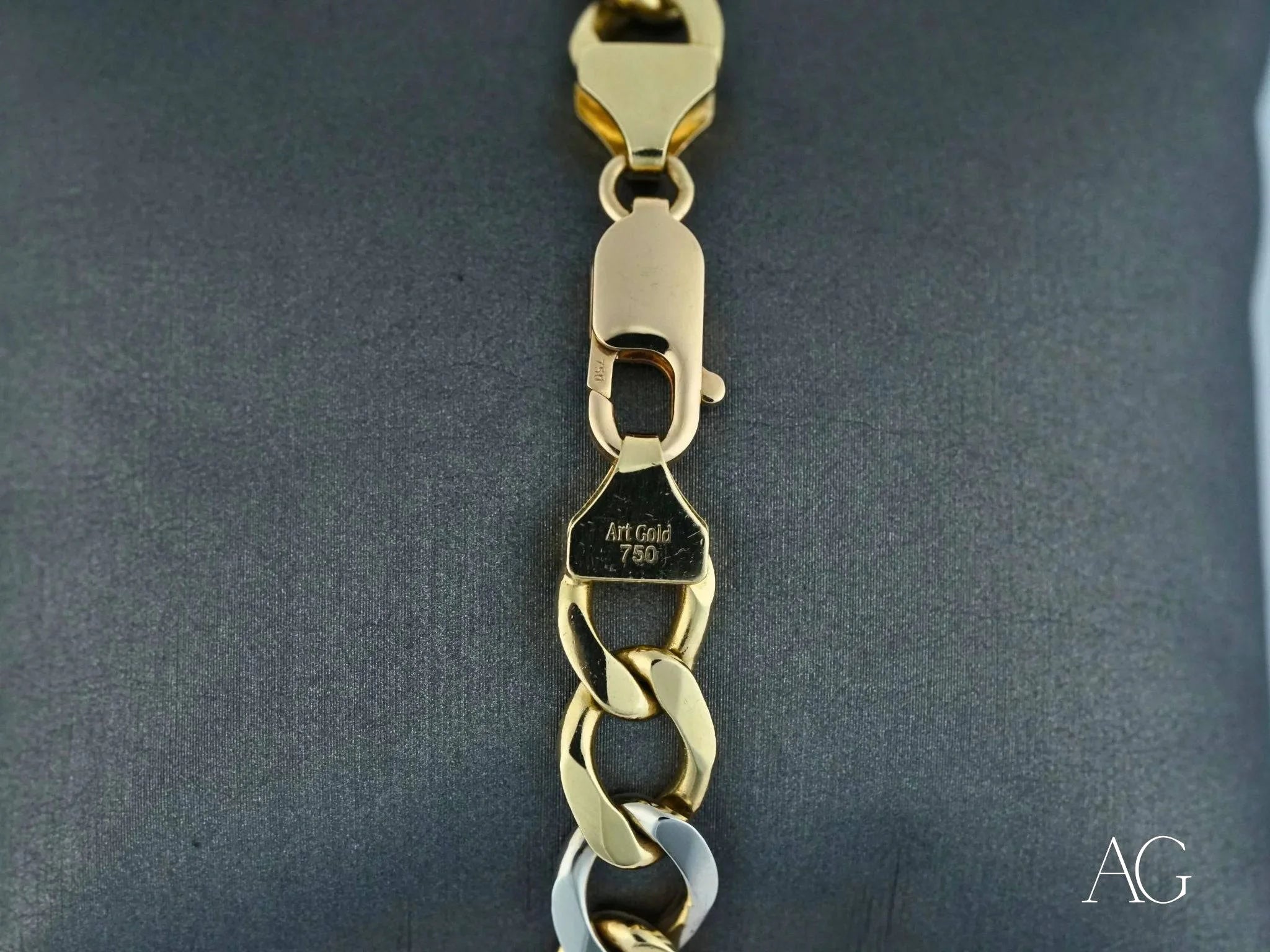 Men's 18K White Gold Flat Cuban Link Bracelet - Timeless Elegance Jewelry for Gifts, Weddings & Special Occasions