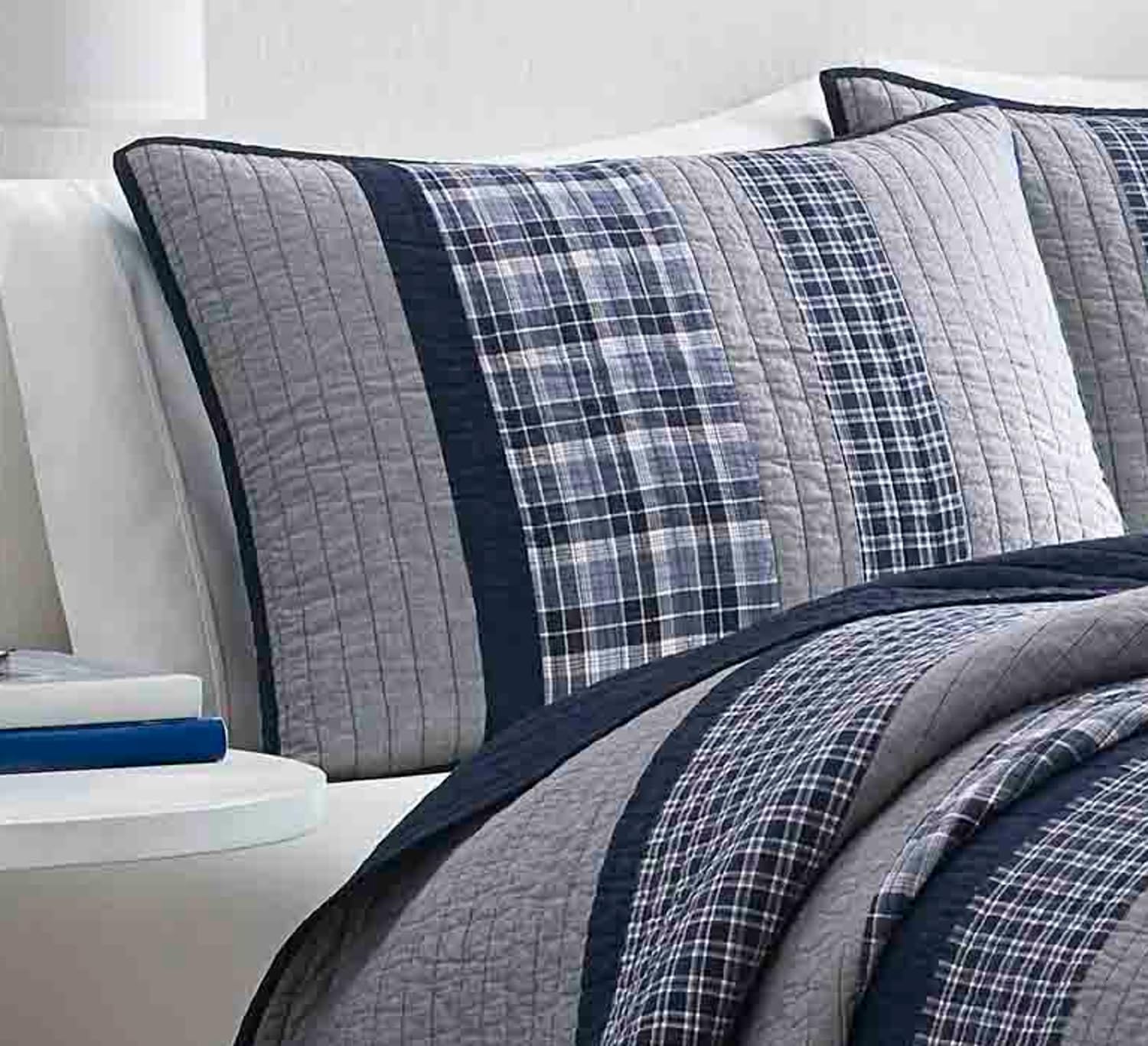Nautica Twin Quilt Set - 100% Cotton Reversible All-Season Bedding in Adelson Blue | Perfect for Guest Rooms, Dorms & Cozy Bedrooms
