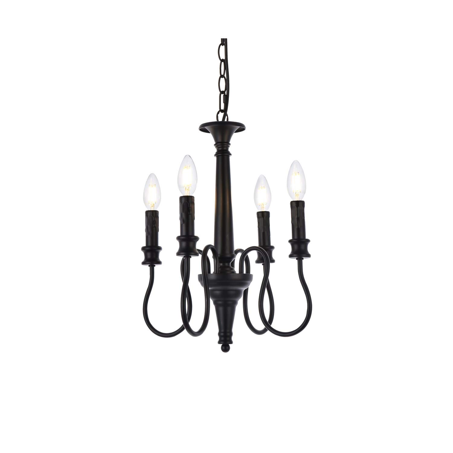 Black Flynx 4-Light Modern Pendant Lighting Fixture - Perfect for Kitchen Island, Dining Room, and Living Room Ceiling Decor