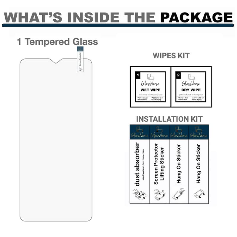 Premium 9H Tempered Glass Screen Protector for Samsung Galaxy F41 (6.4 Inch) - Full Screen Coverage, Anti-Scratch, Bubble-Free Installation Kit Included - Perfect for Daily Protection & Gaming