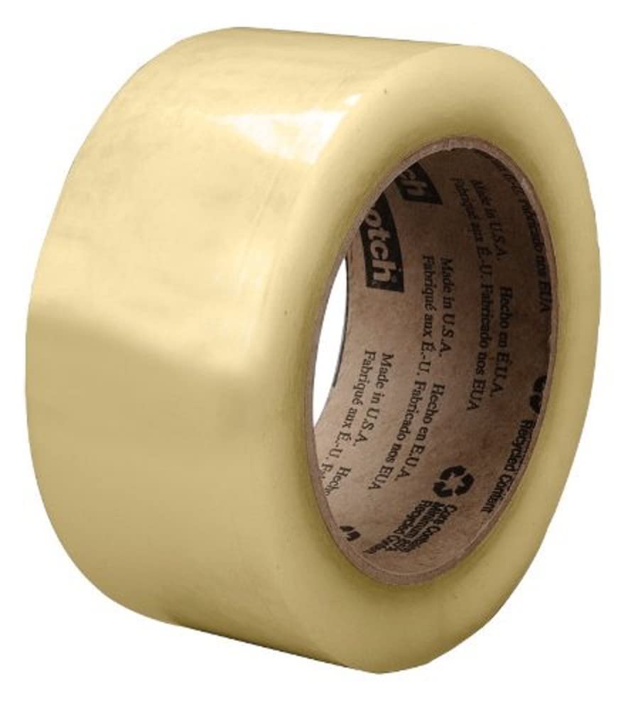 Scotch Recycled Corrugate Tape 3073 Clear - 48mm x 914m (6 Rolls) - Eco-Friendly Packaging Tape for Shipping Boxes, Moving & Storage
