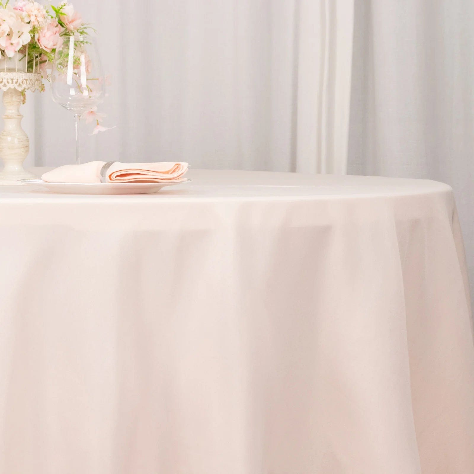 Premium 108-Inch Round Polyester Tablecloth for Weddings, Parties & Events - Elegant & Durable Table Linens for Banquets, Celebrations & Home Decor