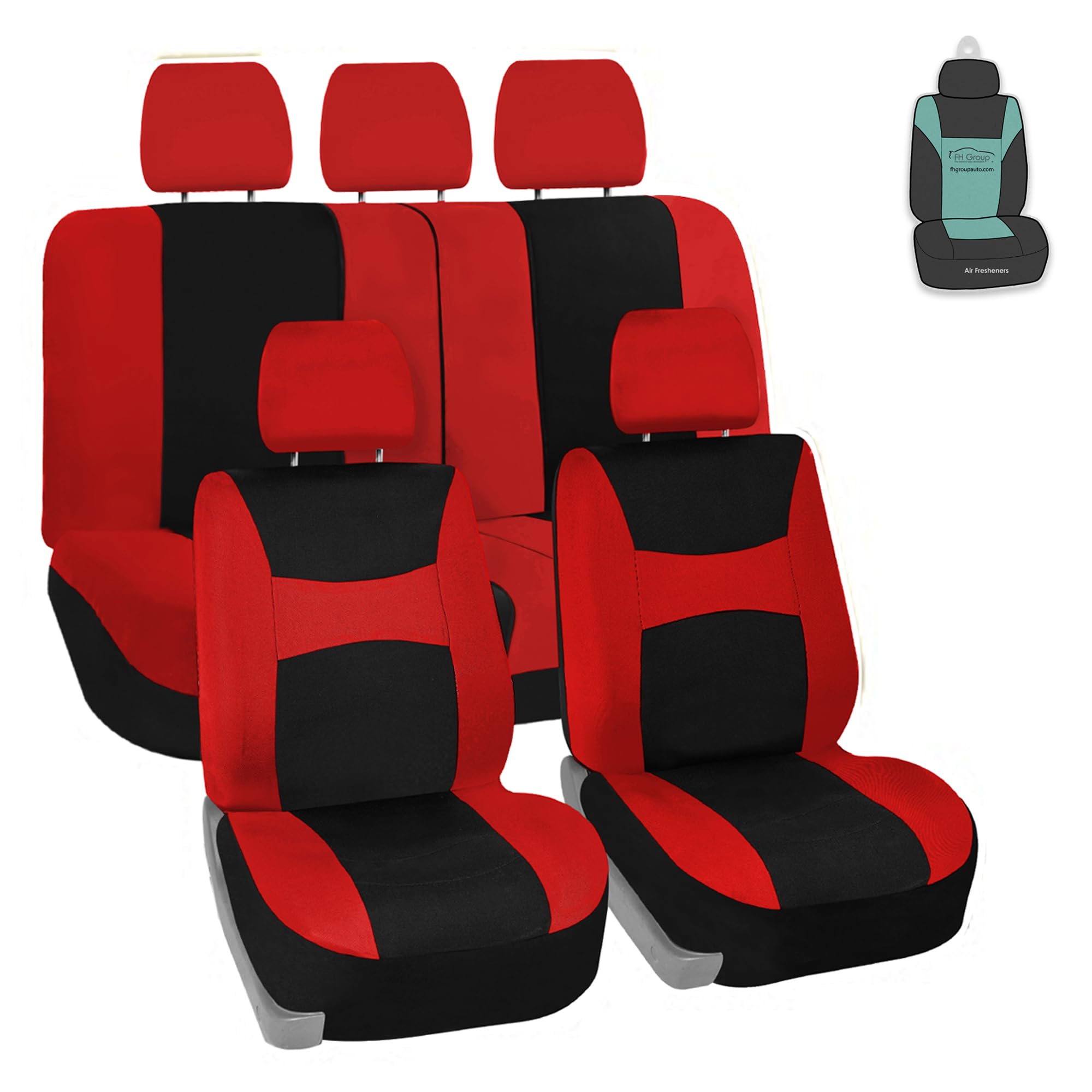 FH Group Light Breezy Pink Car Seat Covers - Universal Fit for Cars, Trucks & SUVs | Airbag Compatible Split Rear Design with Flat Foam Padding | Perfect for Daily Commute, Road Trips & Family Travel