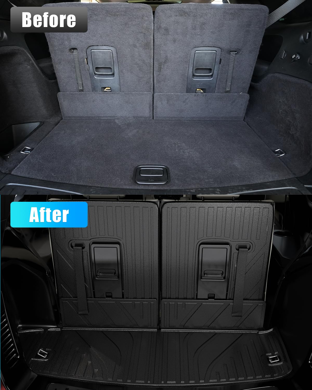 All-Weather Floor Mats for 2016-2025 Dodge Durango | 7-Seater Trunk Liner & Cargo Mat | Back Seat Cover | Durable Car Accessories for SUV Protection (Perfect for Road Trips, Family Travel & Outdoor Adventures)