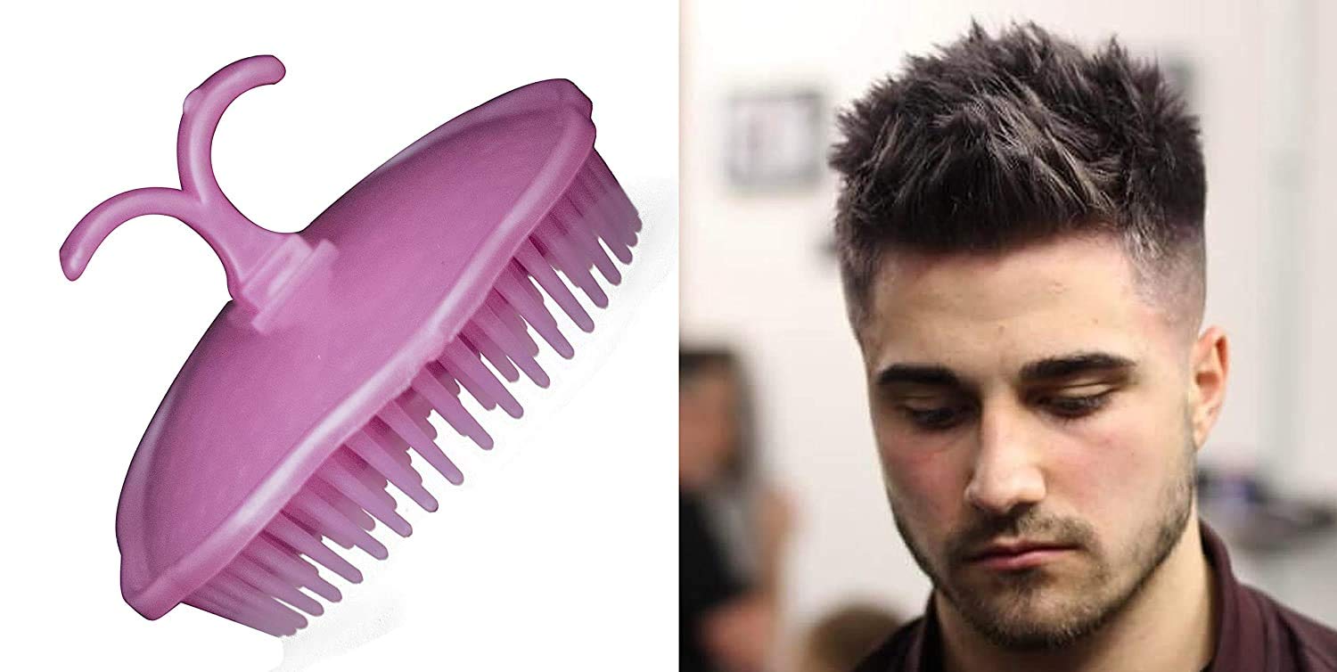 Ekan 1-Piece Silicone Scalp Massager Brush - Shampoo & Shower Hair Washing Comb for Relaxing Head Massage (15g) - Perfect for Spa, Bath & Stress Relief at Home