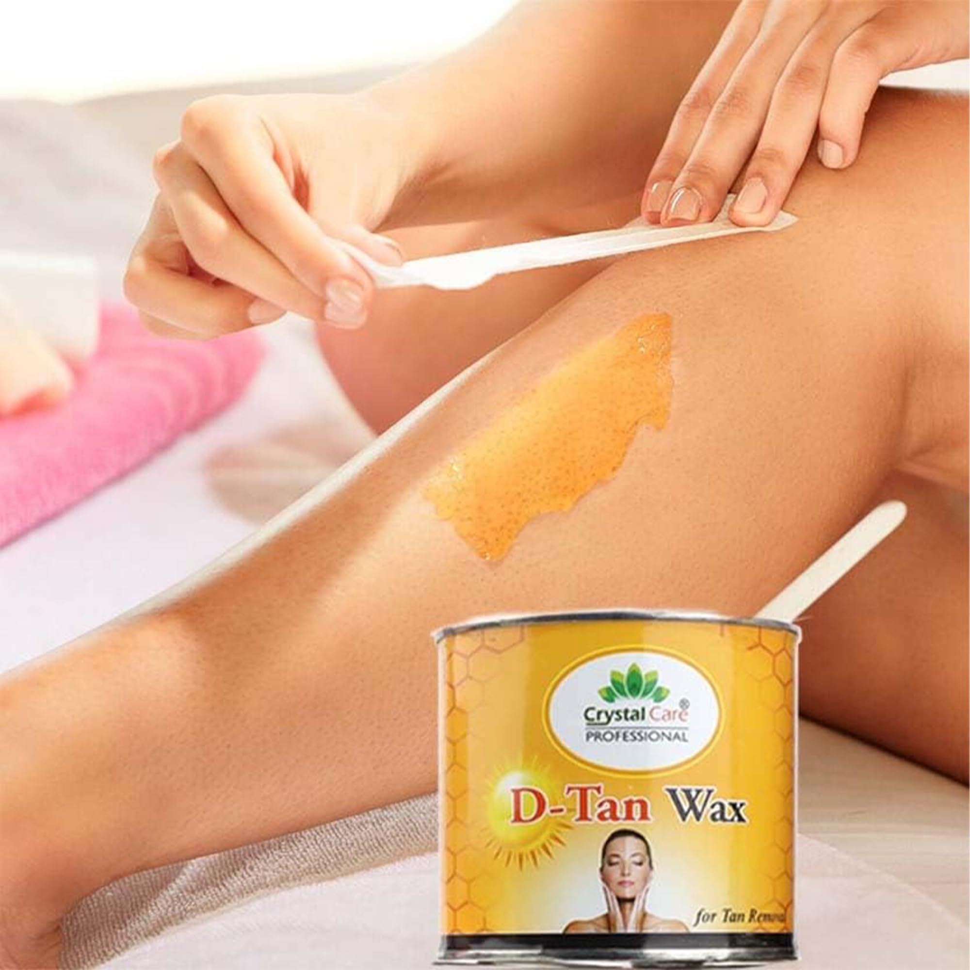 CRYSTAL CARE D Tan Wax for Face, Upper Lips, Arms, Legs, Bikini Line & Underarms - Full Body Hair Removal for Men & Women (600ml) - Ideal for Salon, Home Use & Travel