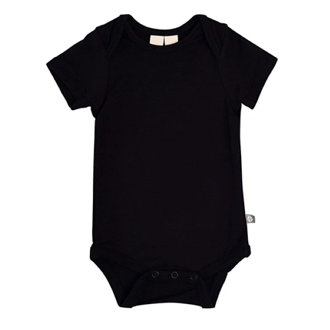 Kyte Baby Short Sleeve Organic Cotton Bodysuit - Soft & Breathable Onesie for Infants & Toddlers (Midnight Blue) - Perfect for Playtime, Daycare & Everyday Comfort