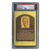 Bob Lemon Signed 4x6 Cleveland HOF Plaque Card PSA/DNA 85027778 - Authentic Autographed Baseball Memorabilia for Collectors & Fans - Perfect for Display in Home, Office or Man Cave
