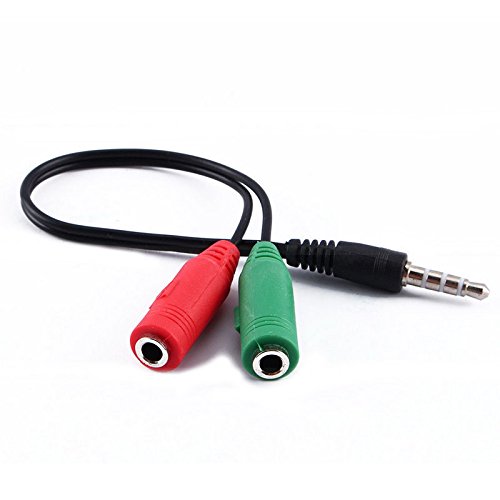 3.5mm Stereo Splitter Audio to Mic Headset Jack Adapter - Dual Headphone & Microphone Connector for Smartphones, PC, Laptop - Perfect for Gaming, Online Meetings & Music Sharing - by axGear