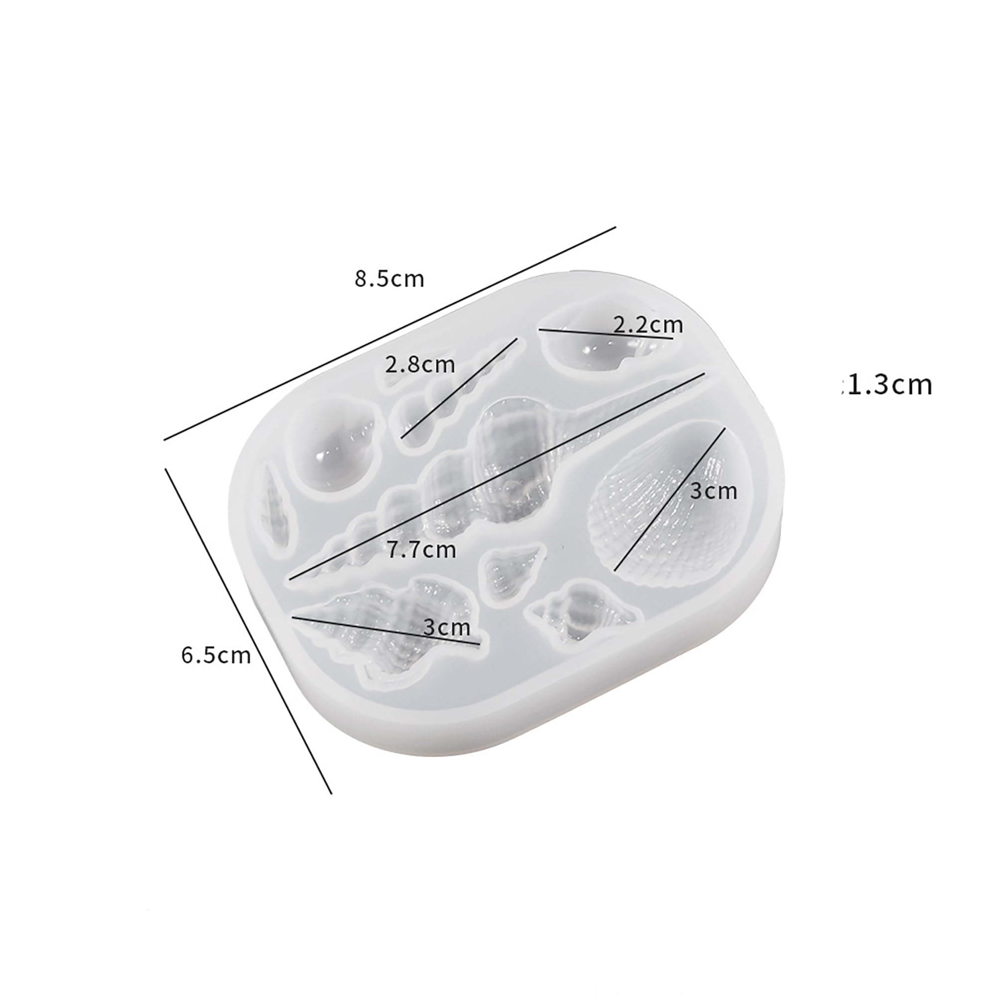3 Pcs Silicone Shell Resin Mold - Animal Shell Candle & Jewelry Casting Molds, 3D Sculpture Craft Supplies for DIY Beach Theme Decor, Wedding Favors, Home Fragrance