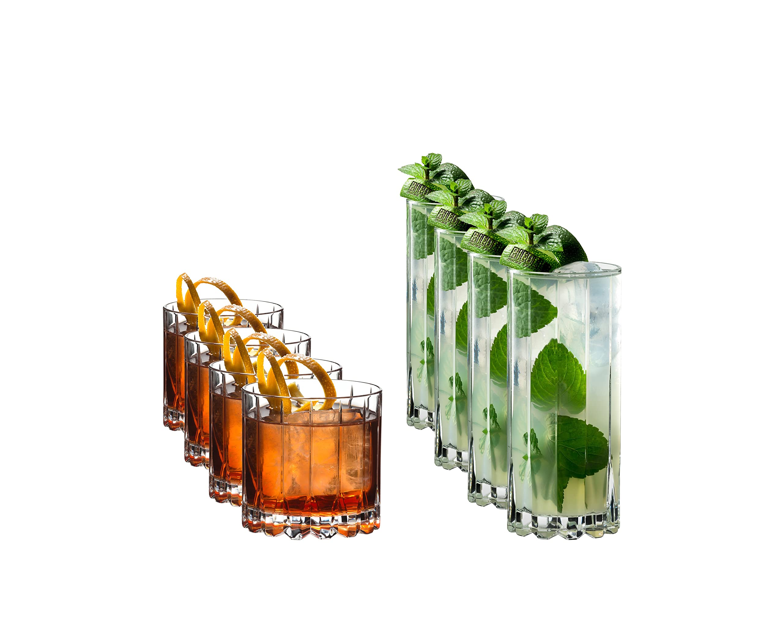 Riedel Drink Specific Glassware Rocks & Highball Set - Premium Crystal Barware for Whiskey, Cocktails & Mixed Drinks - Perfect for Home Bars, Parties & Entertaining