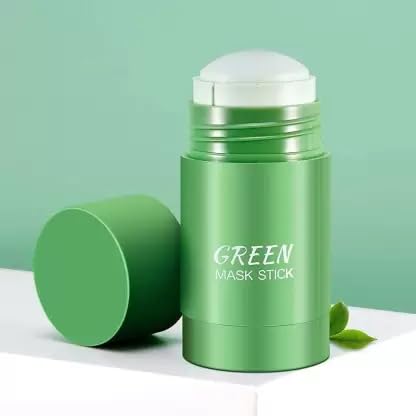 Green Tea Purifying Clay Stick Mask - Clean Skin Solid Mask for All Skin Types | Deep Cleansing & Pore Minimizing for Oily, Dry & Sensitive Skin | Perfect for Daily Skincare & Spa Nights