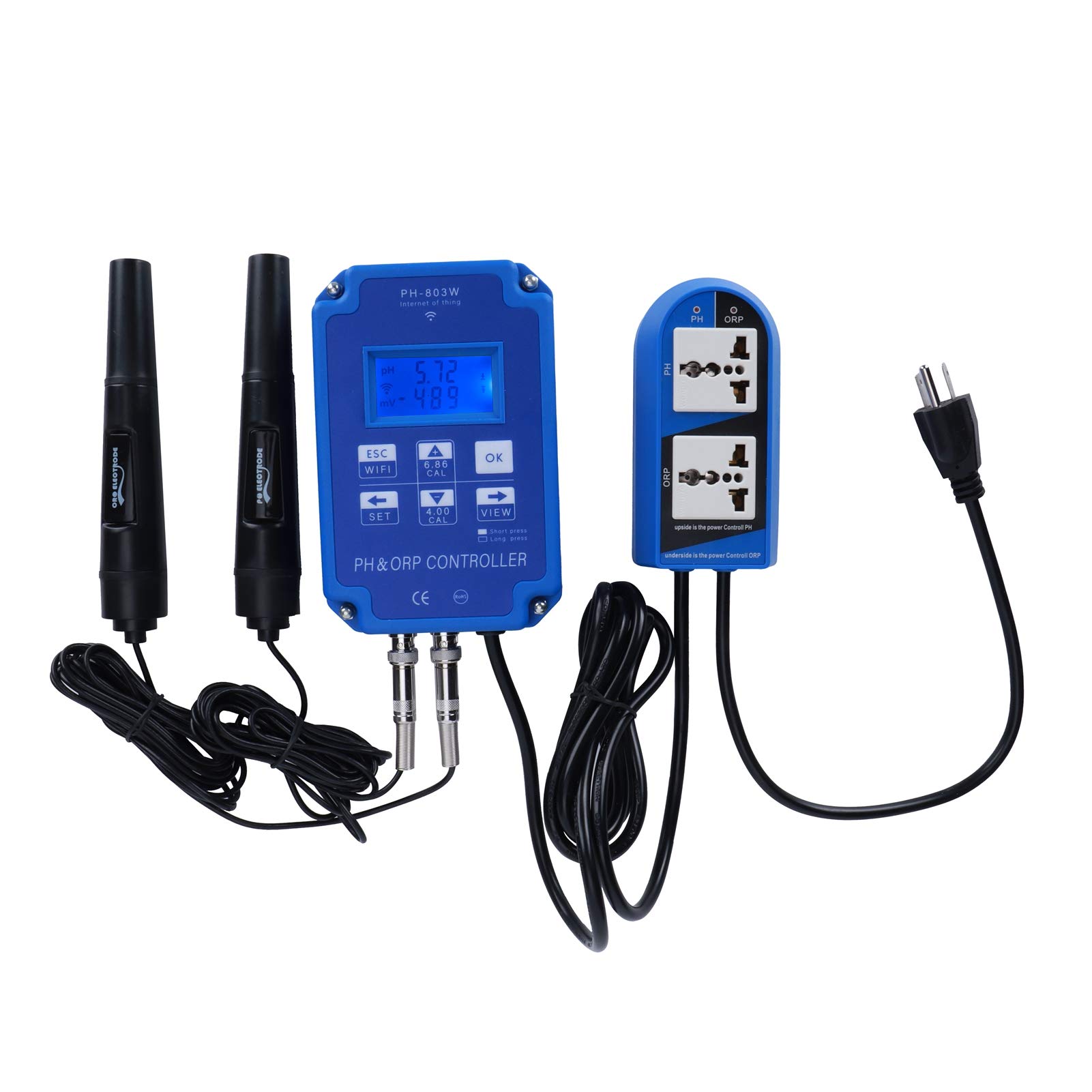 Digital pH Meter & ORP Tester - Water Quality Testing Kit for Swimming Pools, Aquariums, Hydroponics | Corrosion Resistant, Accurate Readings for Home & Lab Use