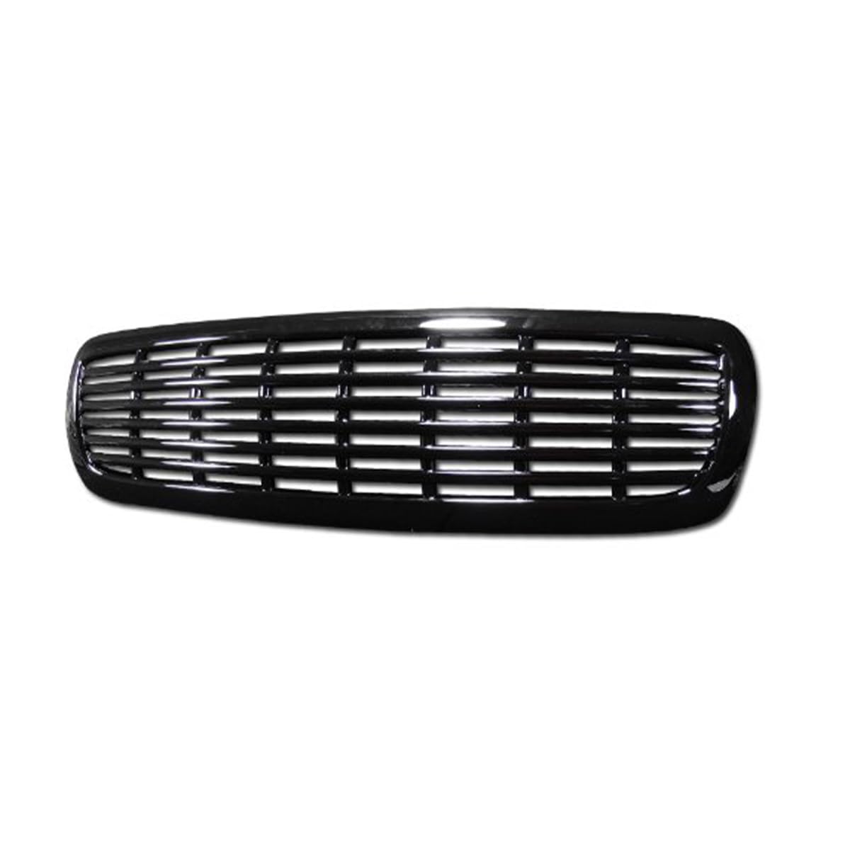 1997-2004 Dodge Dakota/Durango Front Grill Cover - Glossy Black Horizontal Billet ABS Hood Bumper Grille | Perfect for Truck Customization & Off-Road Protection