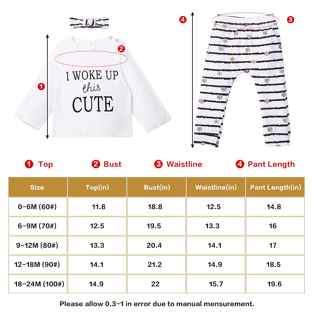 3Pcs Newborn Baby Girl Outfits - Cute Tops, Pants & Headband Set | Soft Cotton Clothing for 0-3 Months | Perfect for Photos, Parties & Daily Wear