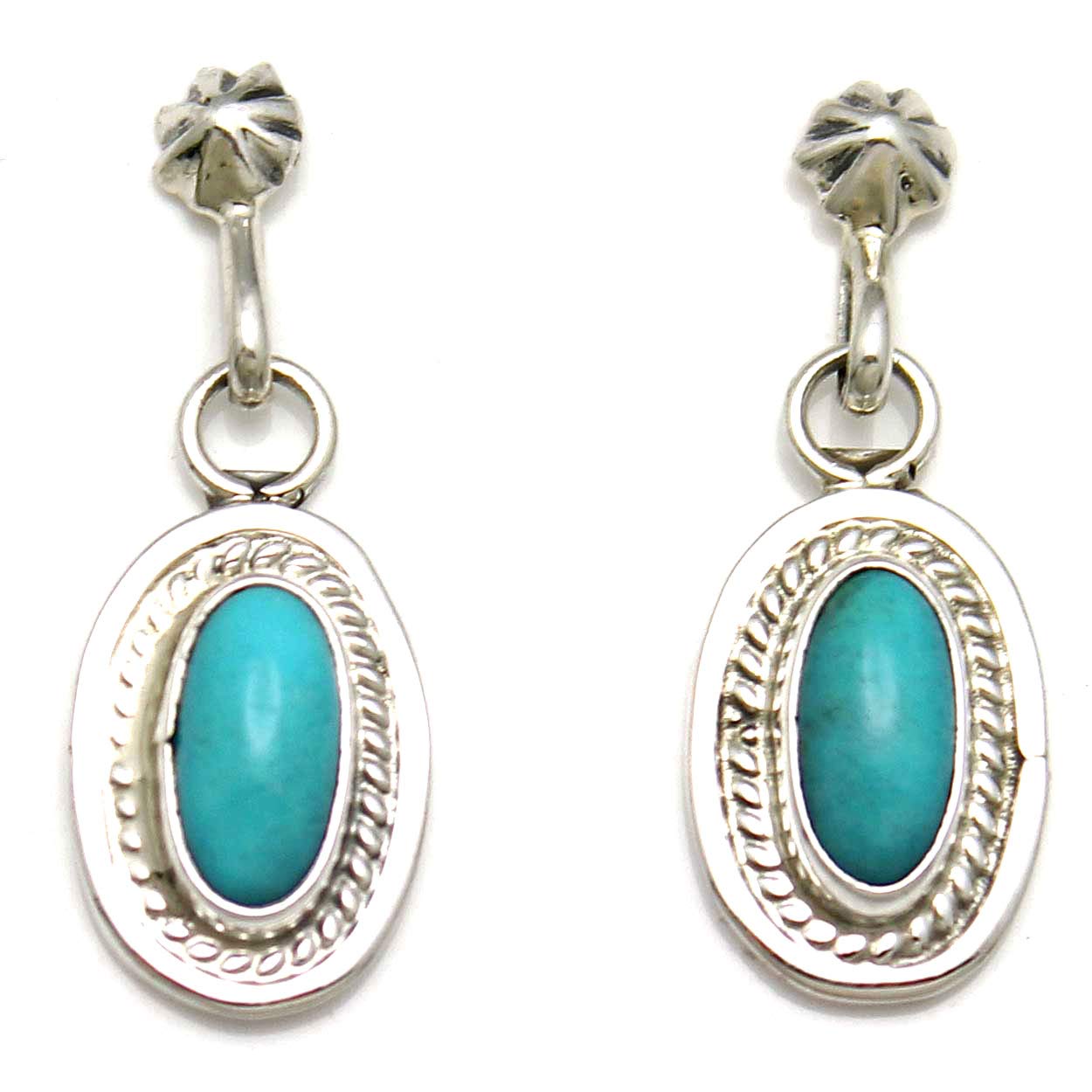 Turquoise and Sterling Silver Dangle Earrings for Women | Handmade Bohemian Jewelry | Perfect for Parties, Weddings & Everyday Wear