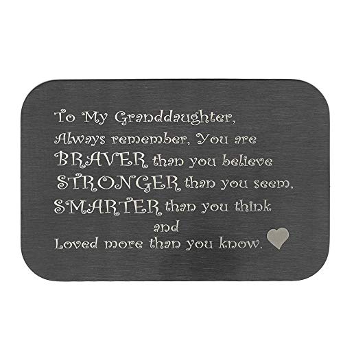 Love Granddaughter Text + Photo Engraving