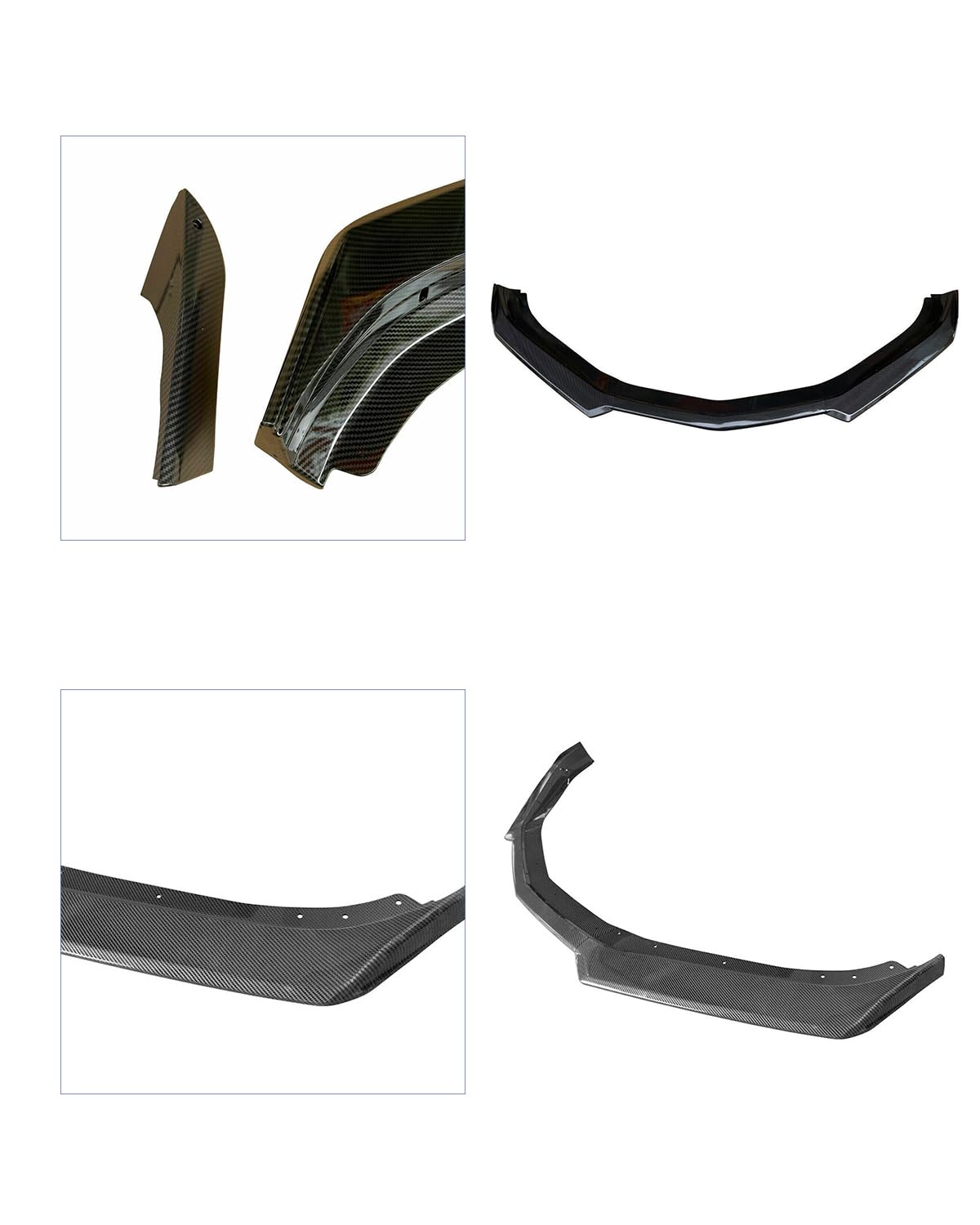 3PCS Carbon Fiber Front Bumper Lip Spoiler Diffuser for Chevy Camaro SS 2016-2021 & LS/LT/RS 2019-2021 - Aggressive Styling Upgrade for Street Racing & Car Shows