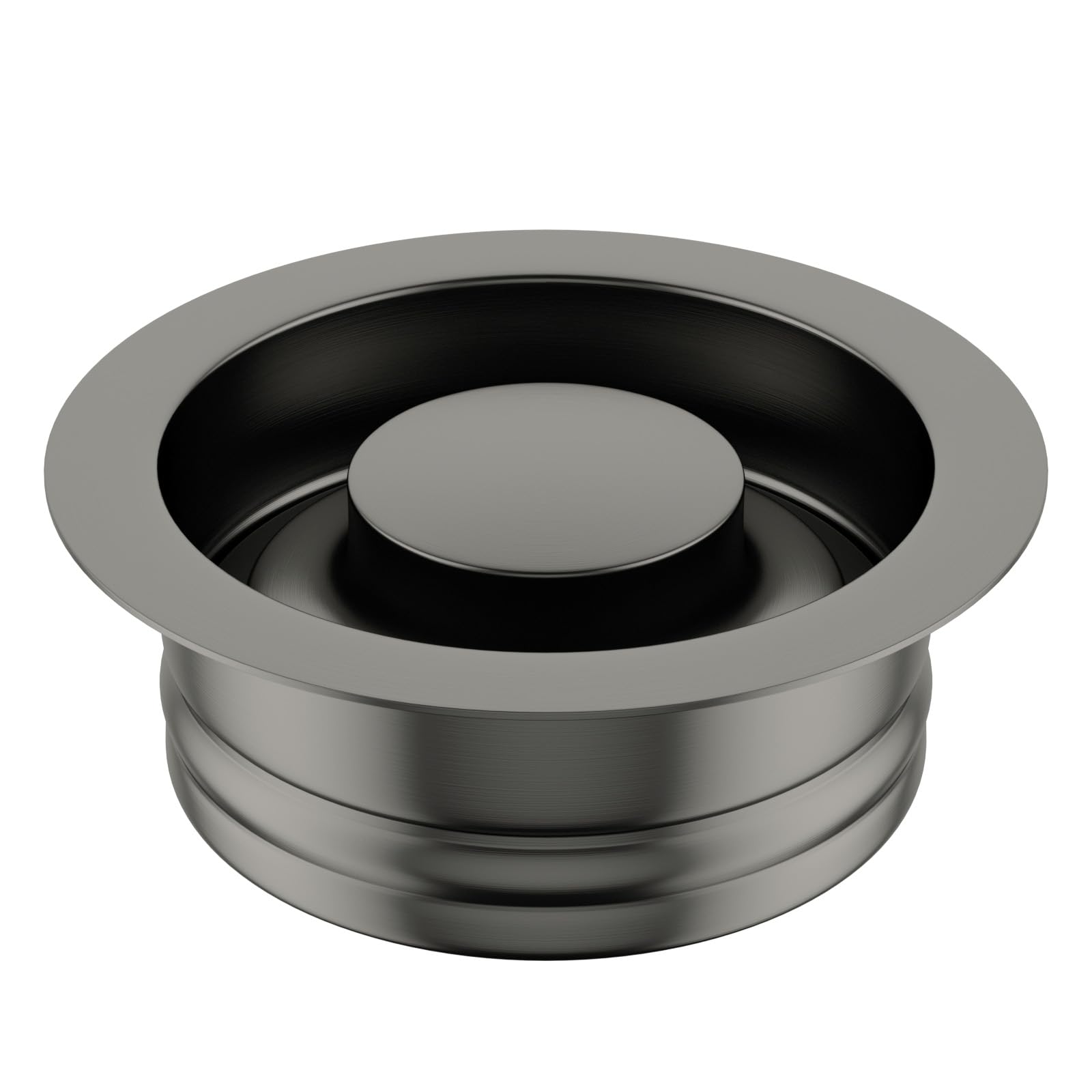 Lordear Kitchen Sink Stopper Flange - Gunmetal Black Stainless Steel Garbage Disposal Stopper for 3-1/2 Inch Standard Sink Drain Hole | Sink Flange Replacement Accessories | Perfect for Kitchen Renovation & Plumbing Repair