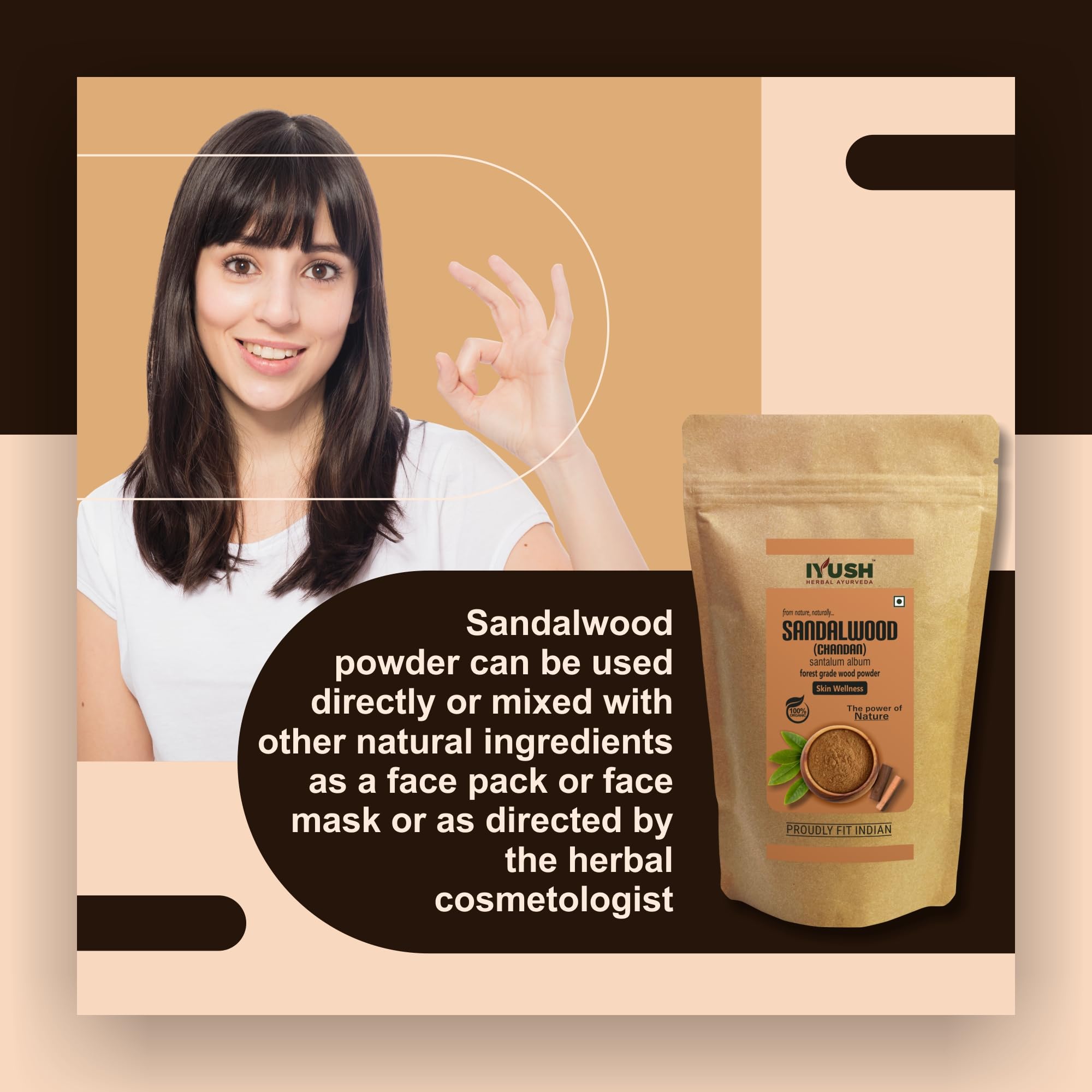 Pure Organic Sandalwood Powder for Face Pack & Skin Care – 900g | Ayurvedic Chandan Powder for Glowing Skin, De-Tan & Brightening | Natural Sandal Wood Powder for DIY Face Masks, Spa & Beauty Treatments