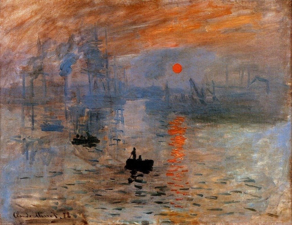 Claude Monet Sunrise Impressionist Oil Painting Reproduction - 24x20 Inch Hand-Painted Canvas Art for Living Room & Office Wall Decor | Museum Quality Landscape Artwork by Professional Artists